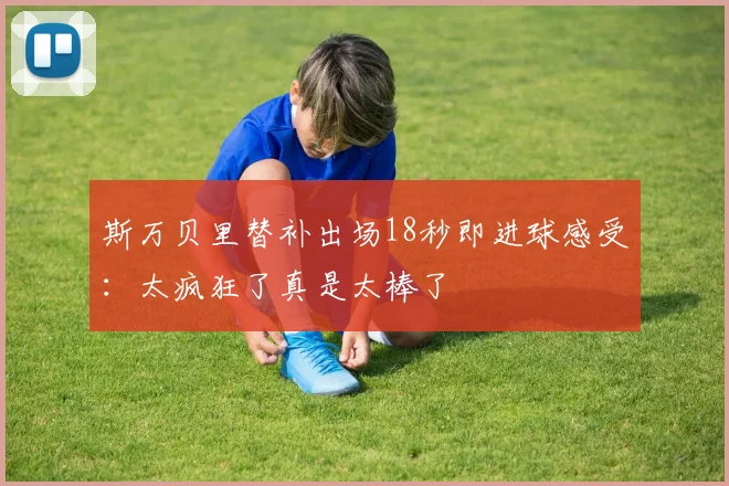 斯万贝里替补出场18秒即进球感受：太疯狂了真是太棒了